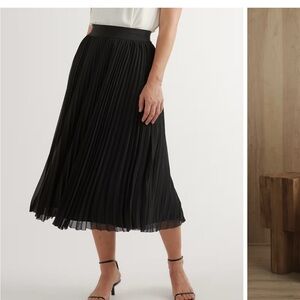 Quince Chiffon Pleated Midi Skirt
